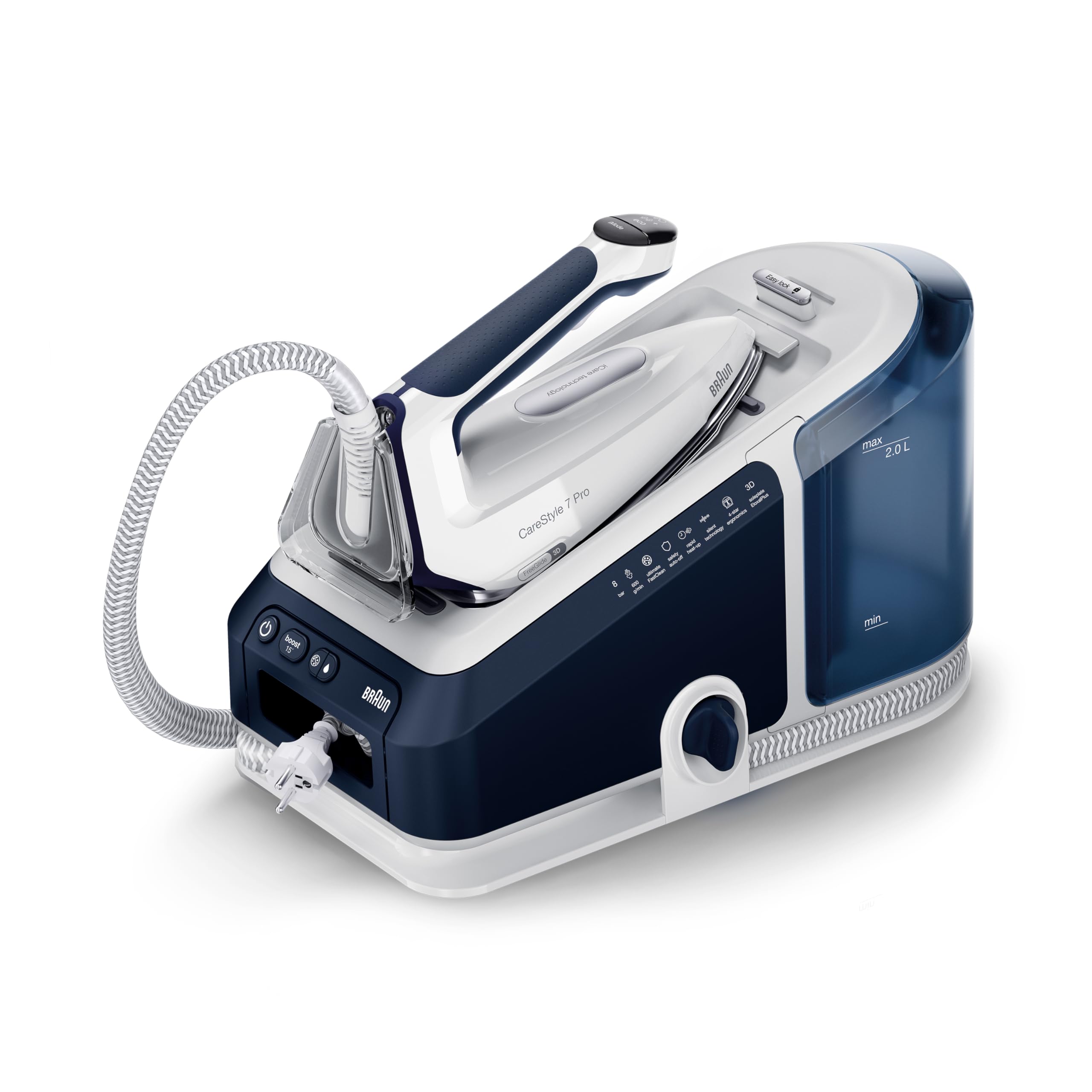 Dampfbügelstation CareStyle 7 Pro IS 7282 2700 W 600 g/min Dampfstoß 2 l Wassertank FreeGlide 3D Bügelsohle iCare