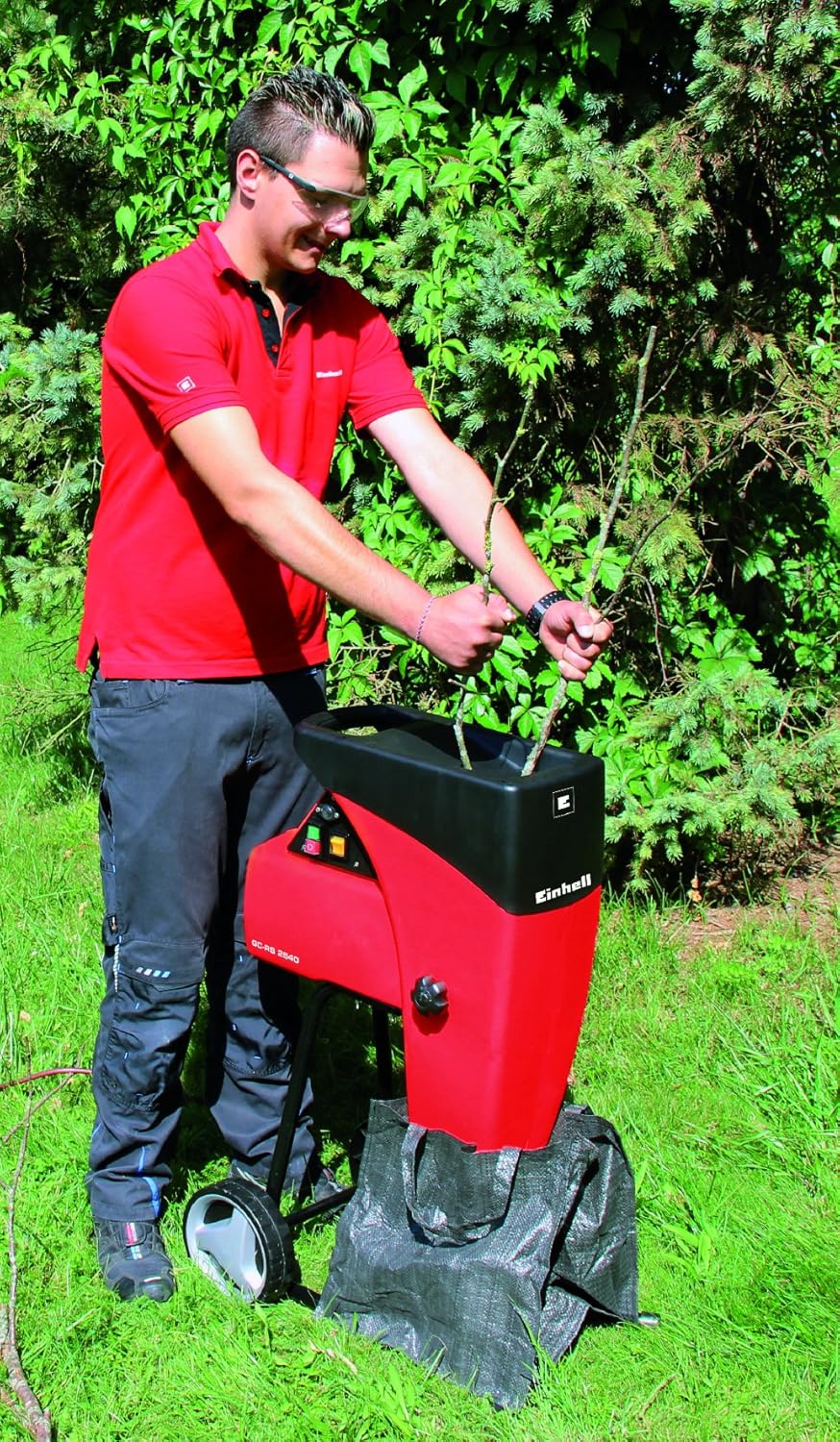Einhell Elektrische hakselaar GC-RS 2540 (snijwals, draairichtingsschakelaar, grote trechteropening, robuust onderstel, incl. afvalzak)