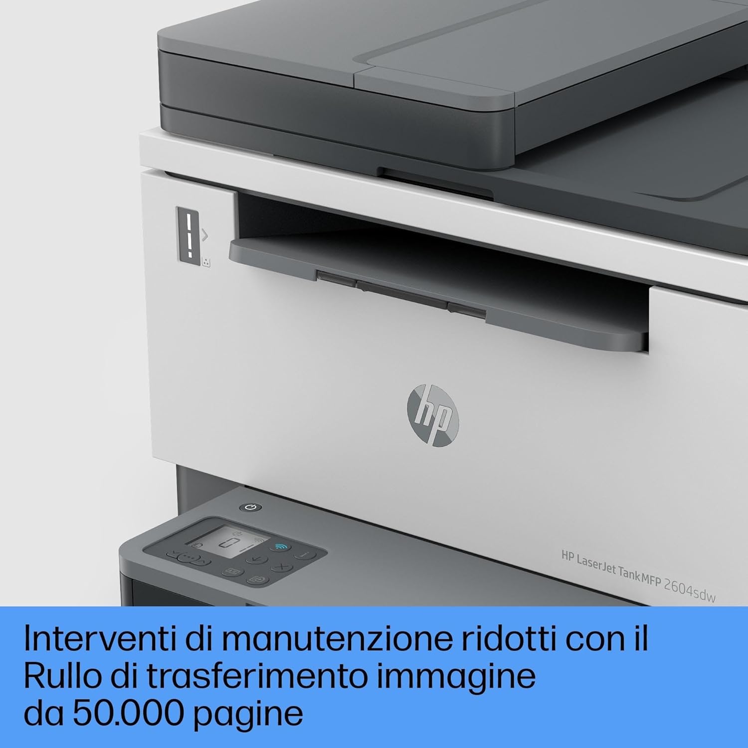 Laser Tank 2604sdw 381V1A, Stampante Monocromatica Multifunzione con Serbatoio Toner integrato a Ricarica Rapida, Stampa F/R Automatica, 22 ppm, Fino a 5000 Pagine, Scansione, Wi-Fi, USB, Bianca