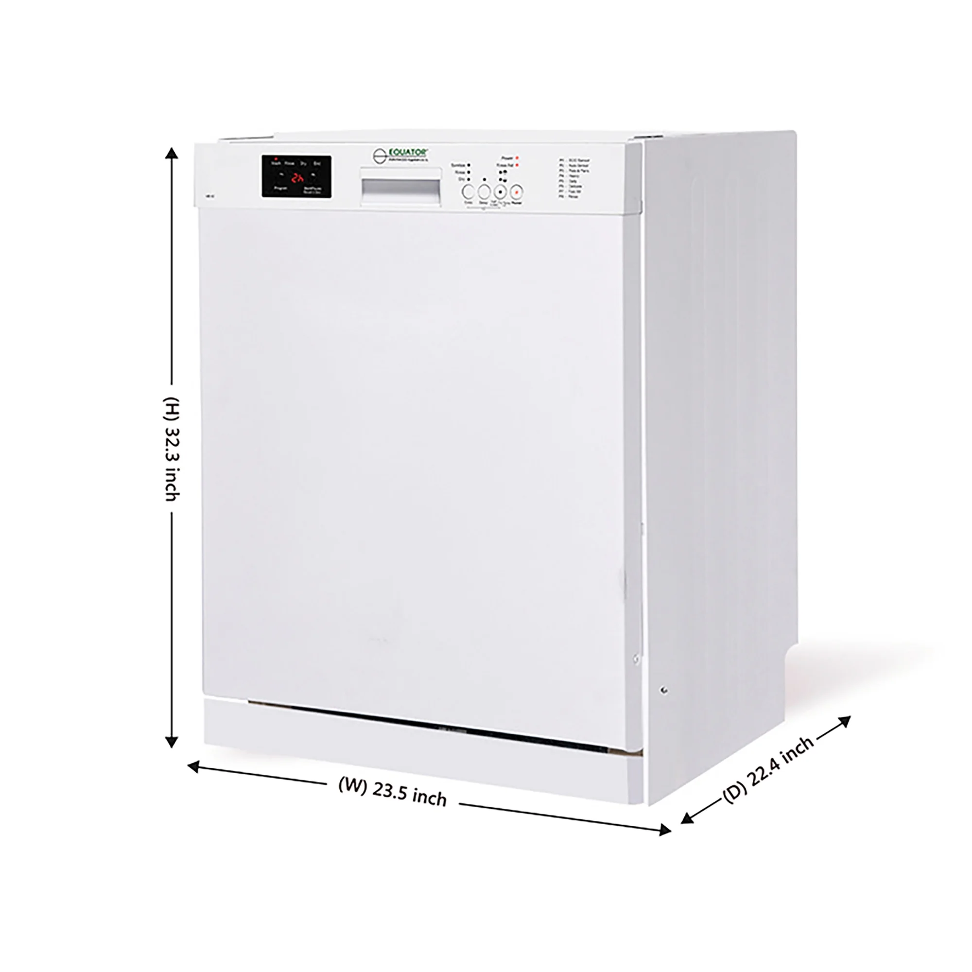 Equator 24 in Dishwasher 14 place + 3/4 HP Garbage Disposer QUIET 51dB 110V