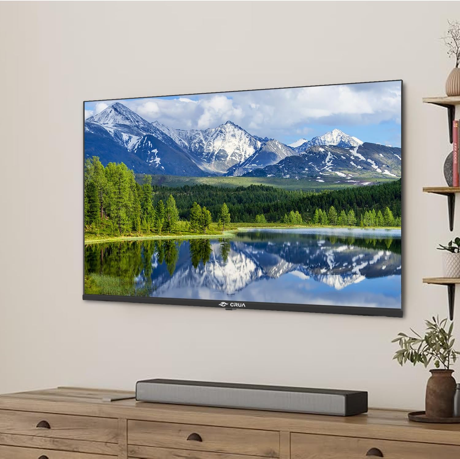 CRUA VIDAA Smart TV,101(40 Inch) TV,1920x1080P Full HD TV,LED TV with HDMI/USB/AV IN/Triple Tuner DVB-T2/T/C/S2/Compact and Smart for Your Home,Black [Energy Class E]