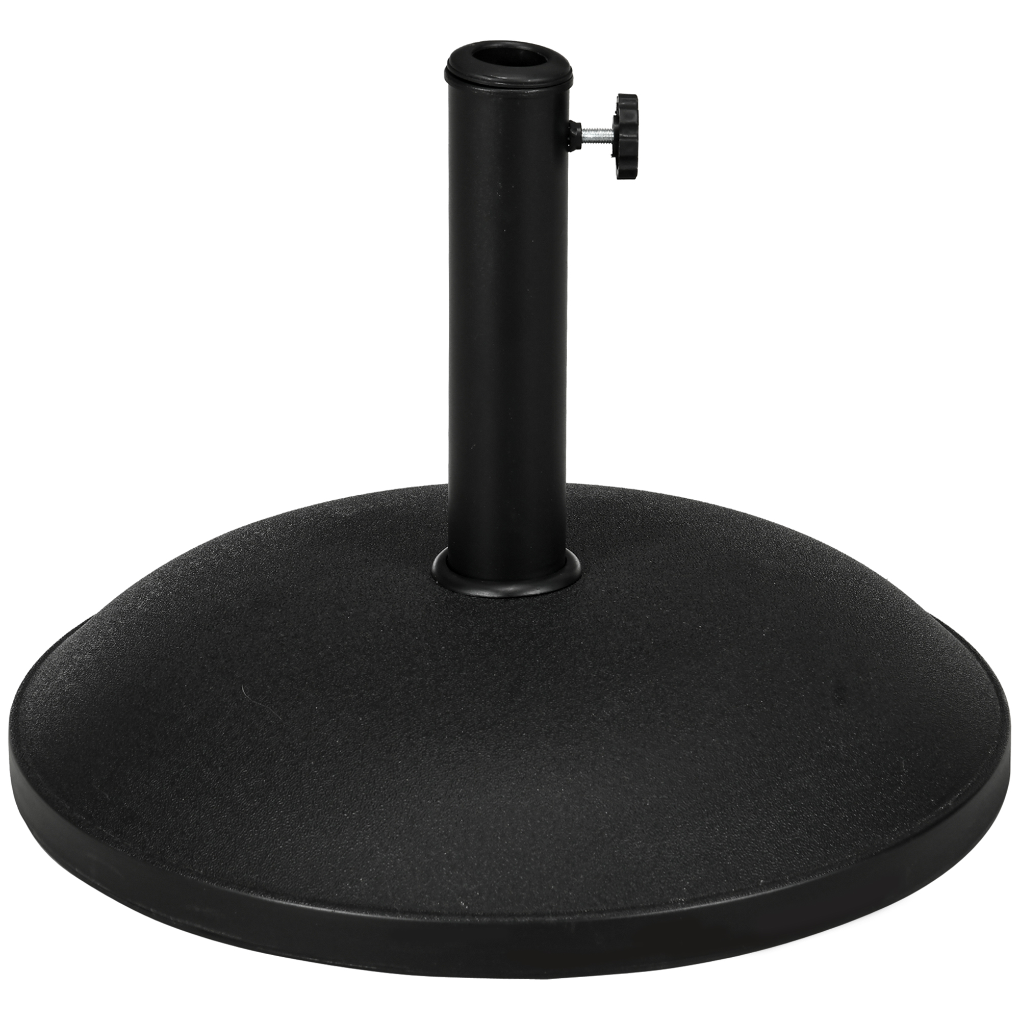 Outsunny Schirmständer, Sonnenschirmständer, 3 Adapter, verstellbar, Zement, 25 kg, Schwarz
