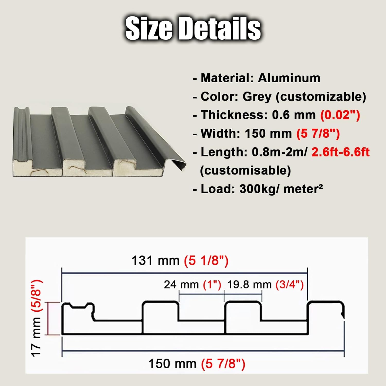 Dachplatten aus Aluminiumlegierung, isolierte Verkleidungsplatte, vielseitige Markisenabdeckung für Heimprojekte, langlebige Dachpaneele