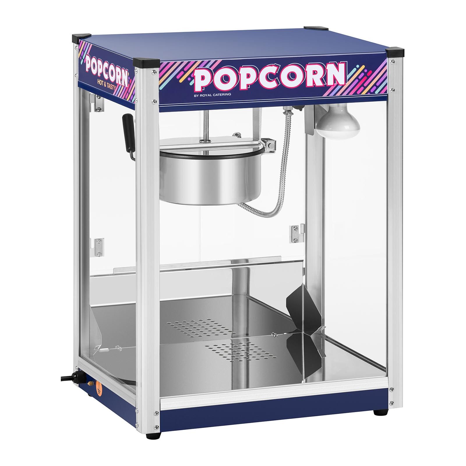 Popcornmaschine Popcornmaker 1350 W 5 kg/h blau Popcornautomat Teflonbeschichtung