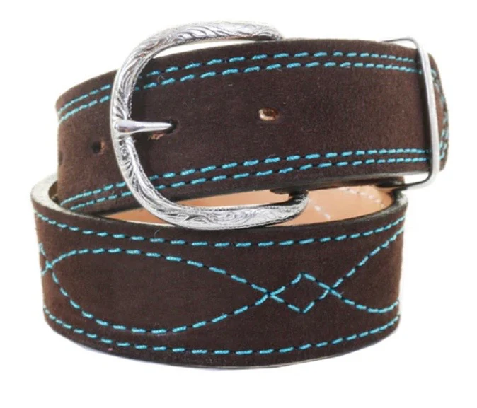 B1195A - Brown Suede Belt