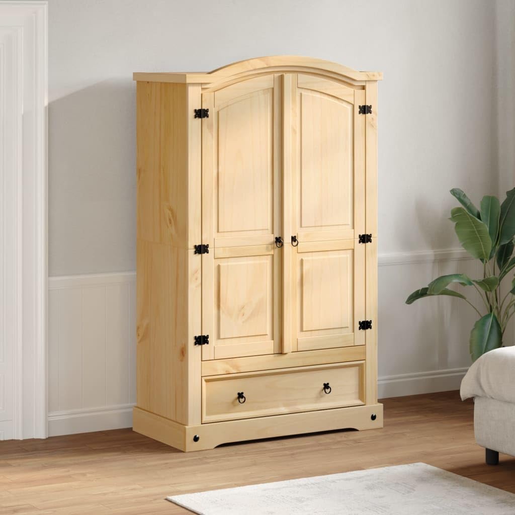 vidaXL Corona Wardrobe 101 x 52 x 170 cm Solid Pine Wood