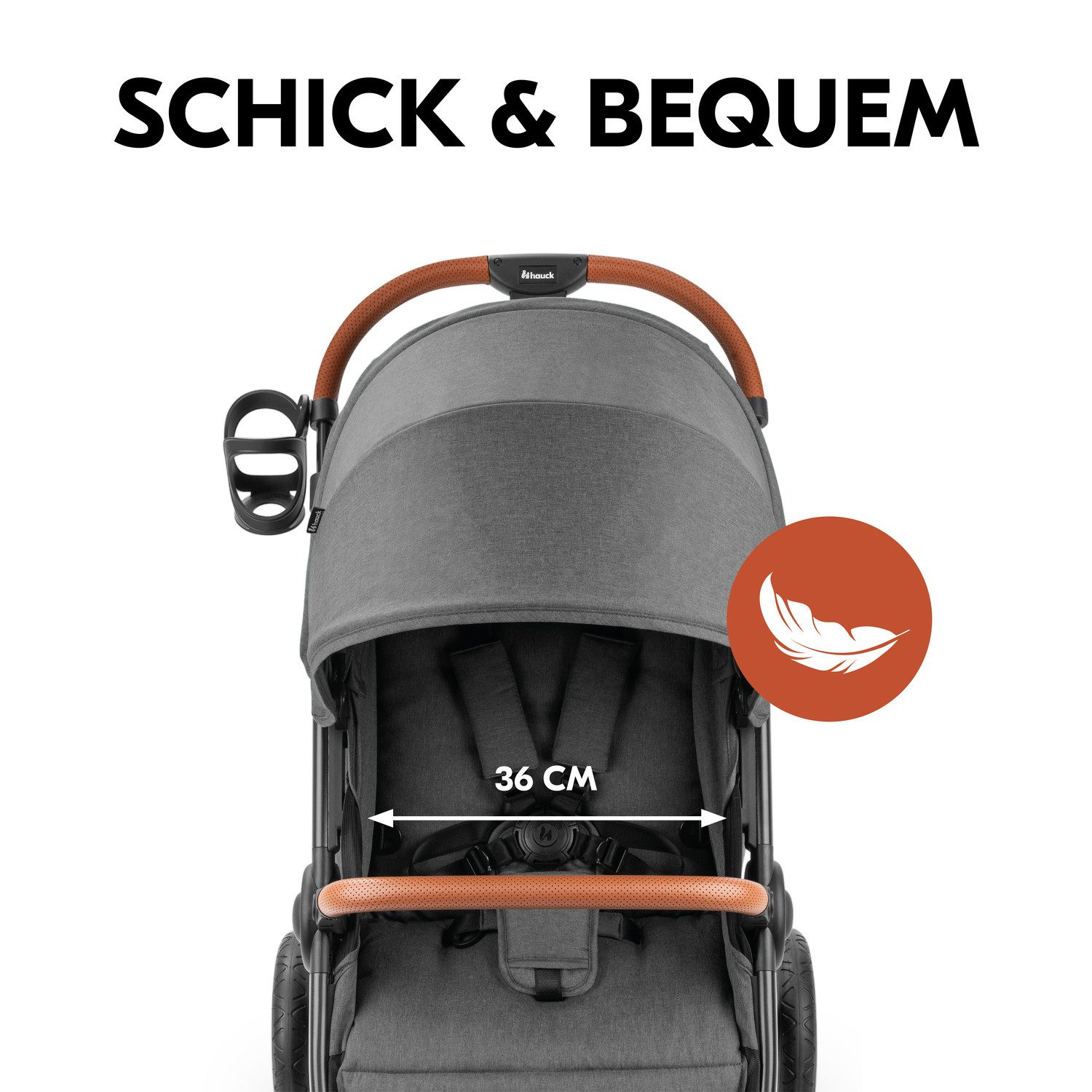 Kinder-Buggy Uptown, Black Melange Grey