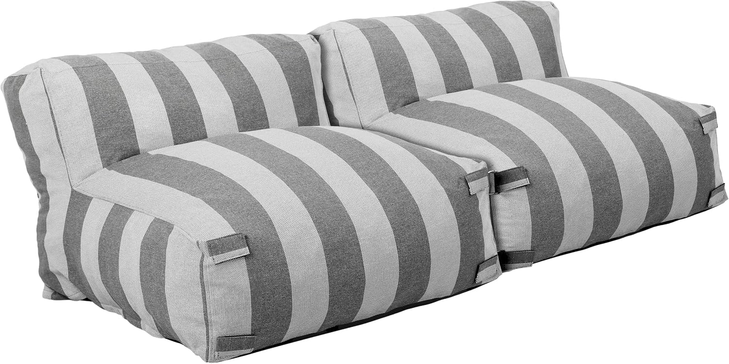 Gartenmöbel-Set Oviala, wasserabweisender Olefin-Stoff (240 g/m²) mit Polyether-Schaumstoff-Füllung (25 kg/m³)., Grau