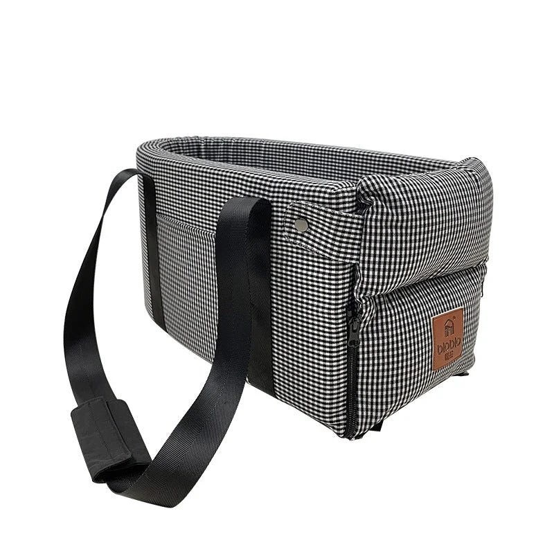 Portable Car Console Pet Seat Bed for Small Dogs & Cats