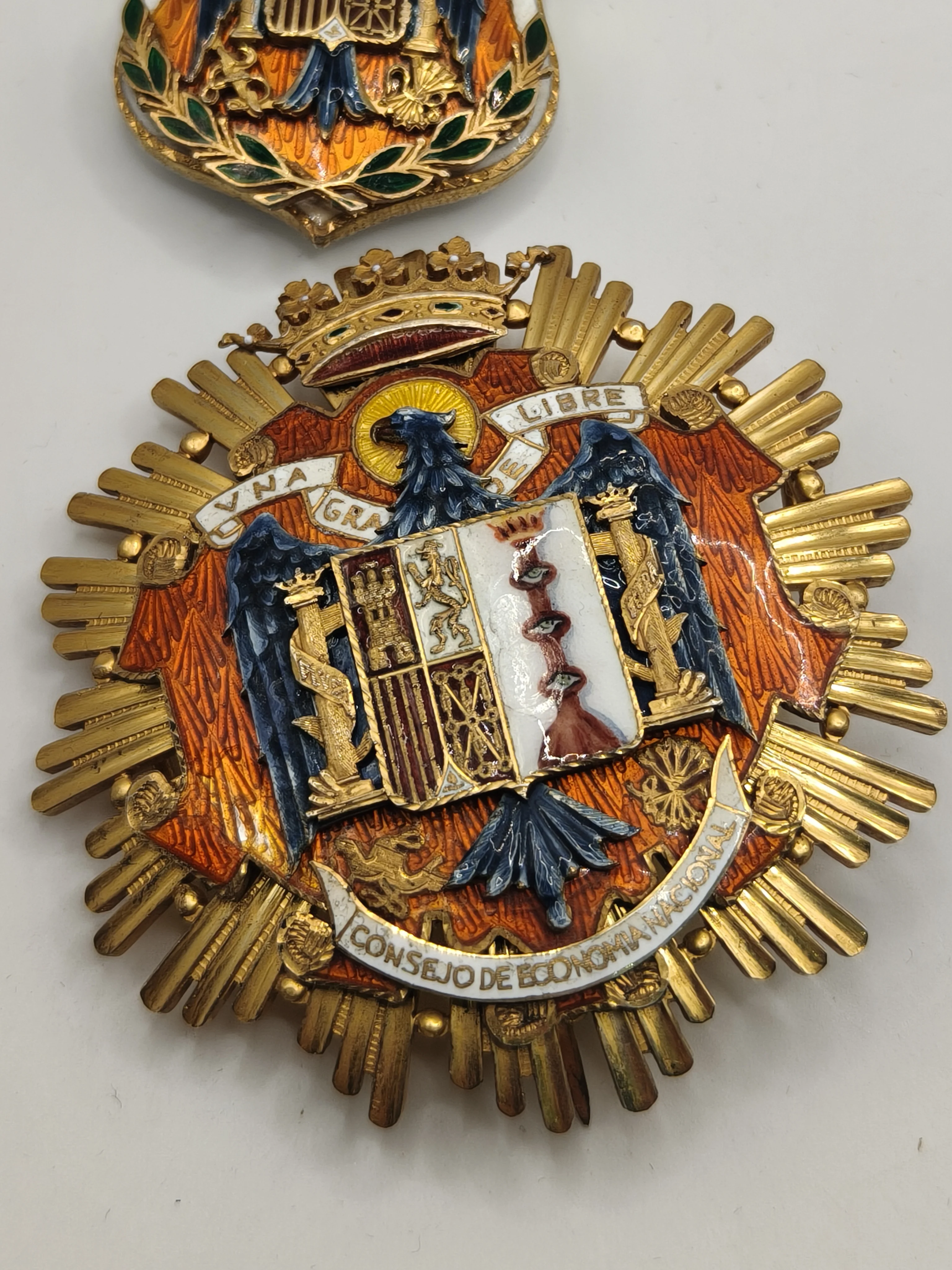 National Economic Council Grand cross and medal. Spain Franco's period