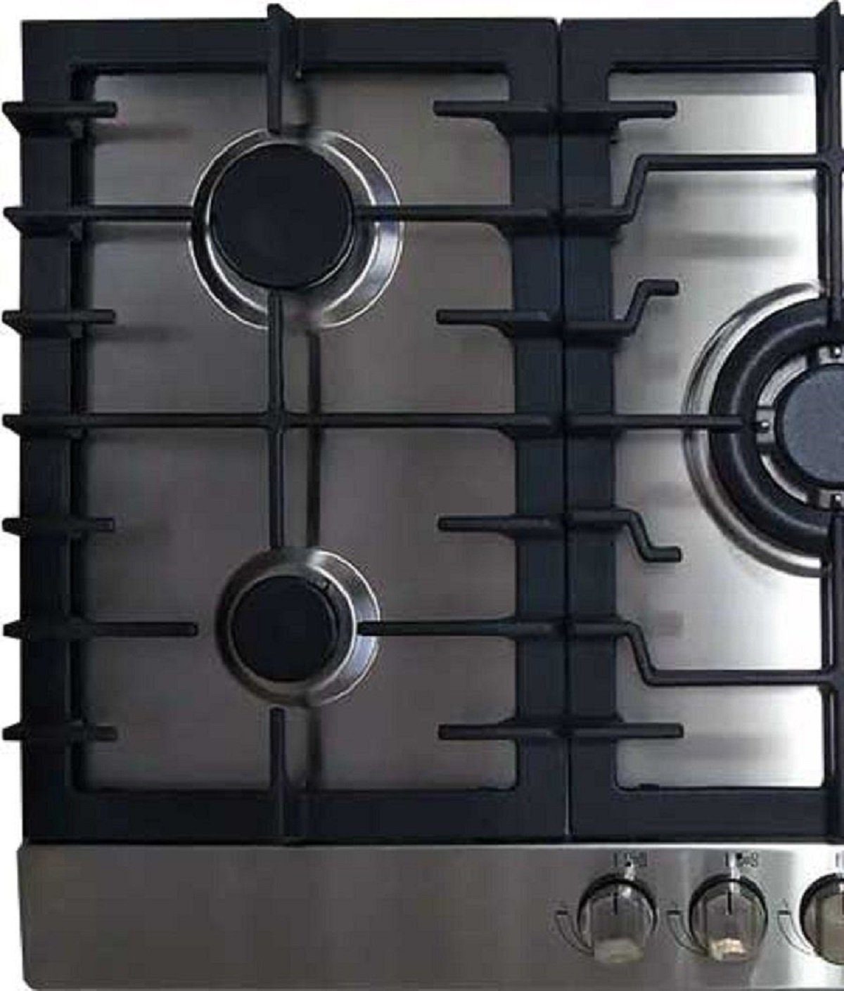 Gas-Kochfeld Einbau Gasherd, 90 cm,Edelstahl (Inox) Kochfeld,3,8 Kw WOK
