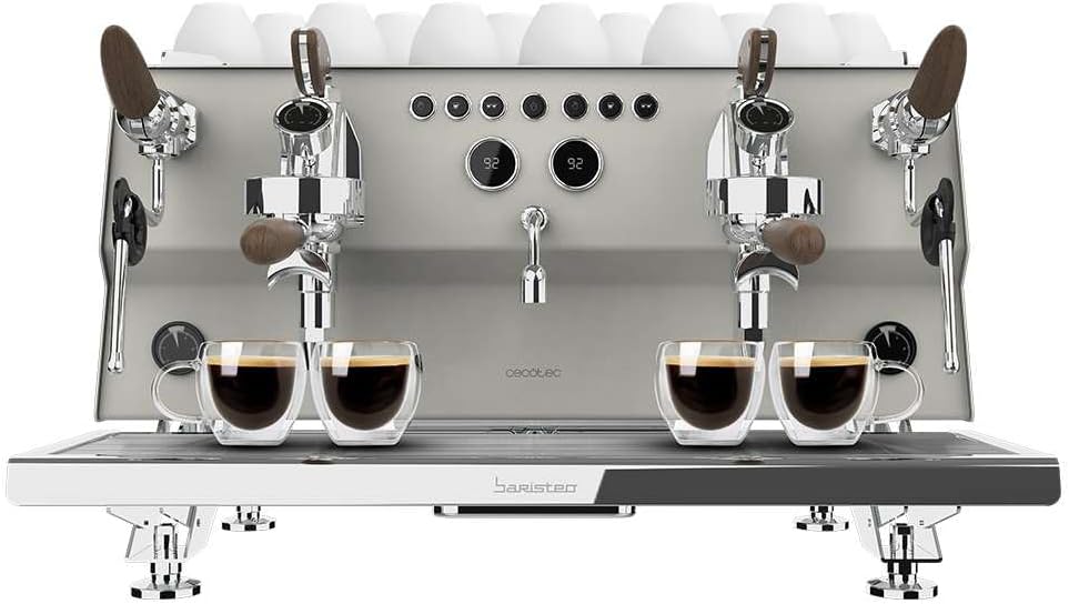 Cecotec Espresso-Kaffeemaschine Barista Baristeo Intima, professionelle Barista-Espressomaschine, Vorbrüh-System, 15 Bar Pumpe, einfaches Befüllen, 1,7L Wassertank und Tassenwärmer