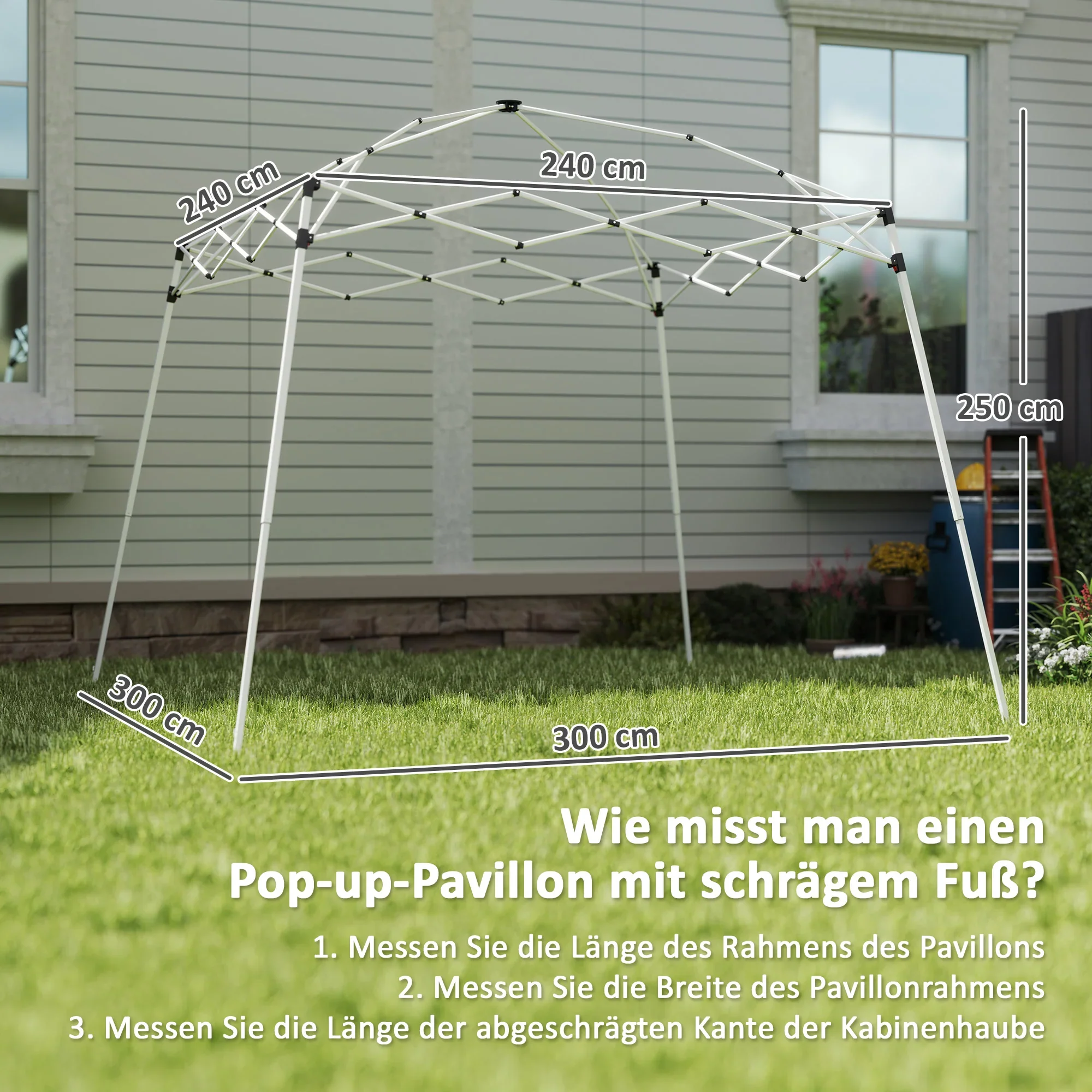 Outsunny Paviljoen Vervangend Dak UV50+ Opvouwbaar