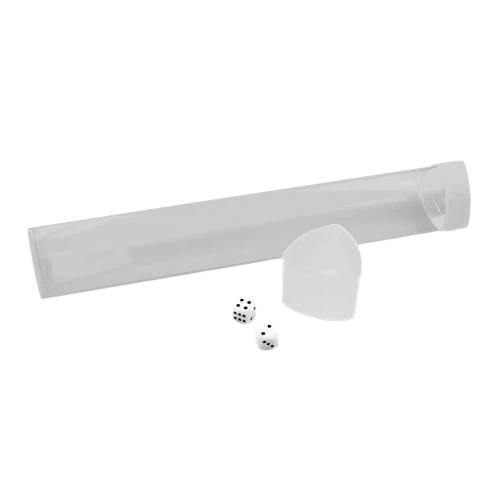 BCW Playmat Tube with Dice Holder - White