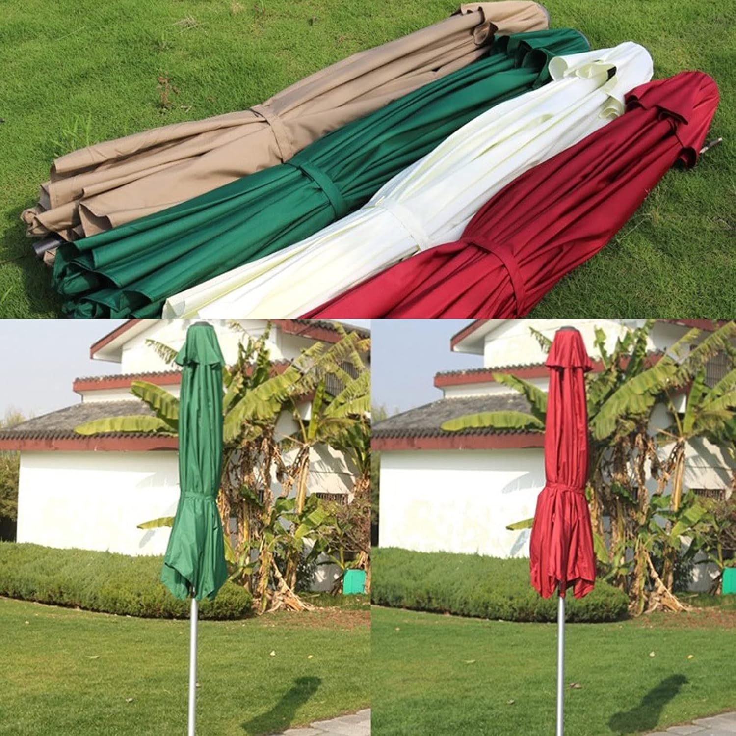 Ersatz-Sonnenschirm für den Außenbereich, Sonnenschirm für den Außenbereich, Belüftung, einfache Montage, regenfest, Sonnenschutz, Windschutz, für Strand/Pool/Terrasse, Strandschirm Good