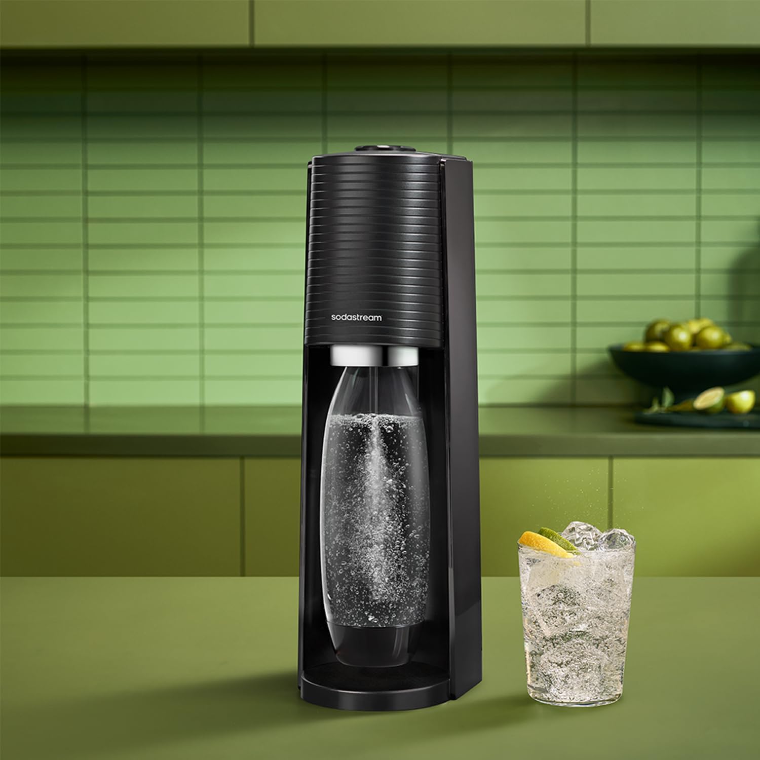 Sodastream Terra – Gasatore per realizzare acqua frizzante e bevande, nero