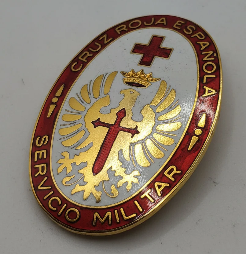 Spanish Red cross Badge. Franco's period.