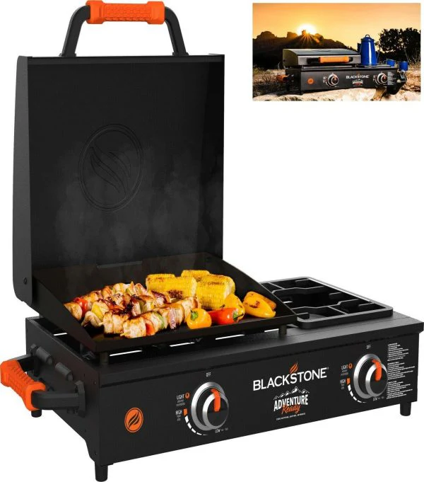 17 inch tabletop griddle with range top black