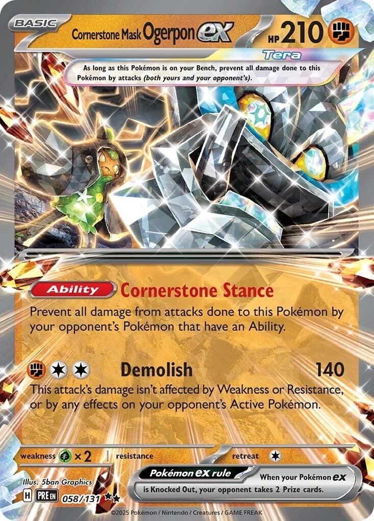 Cornerstone Mask Ogerpon ex (058/131) (PRE)