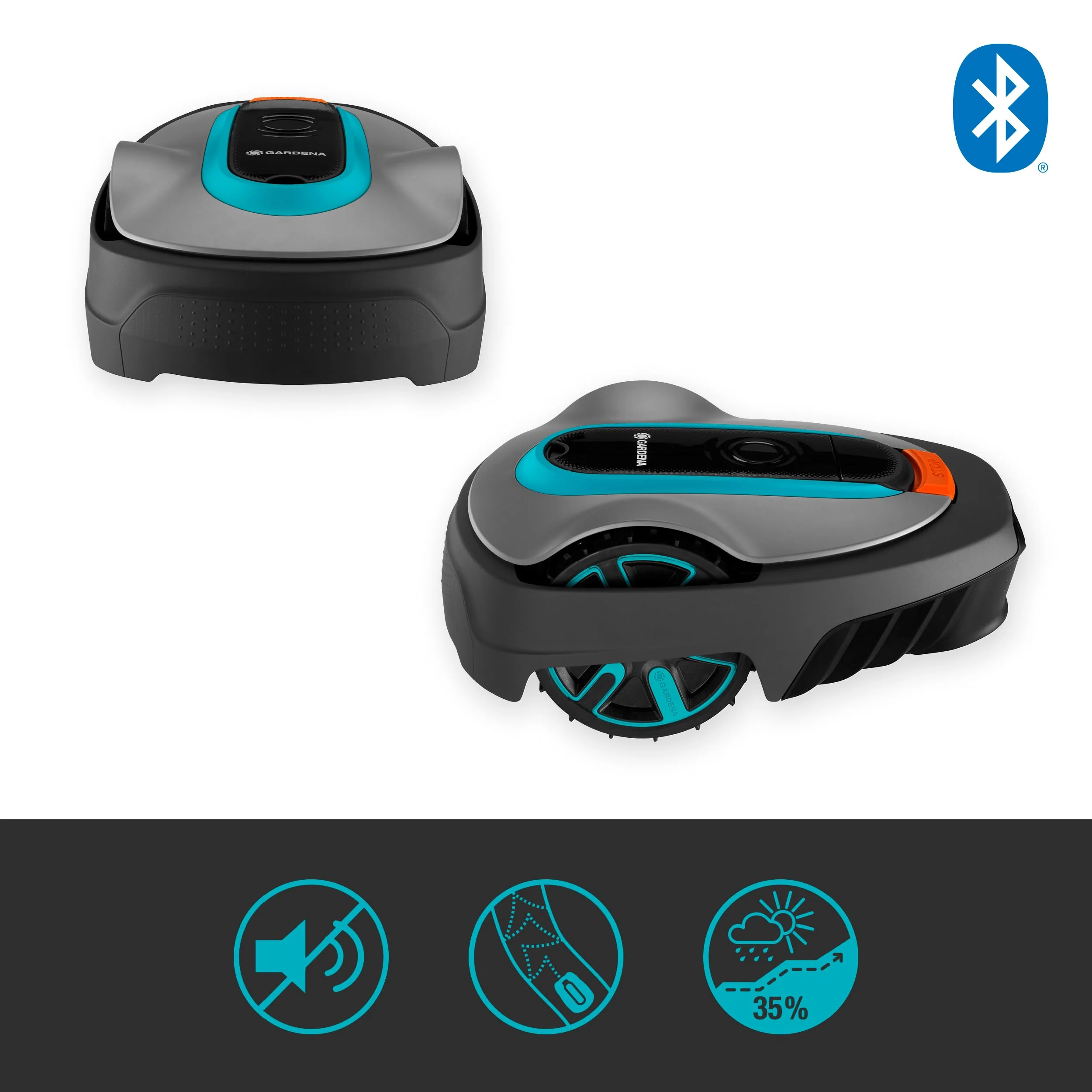 2025 Gardena M?hroboter SILENO minimo 350 m2: Intelligente Robotmaaier met Optimale Connectiviteit, Programmeerbaar via Gardena Bluetooth App (15208-47)