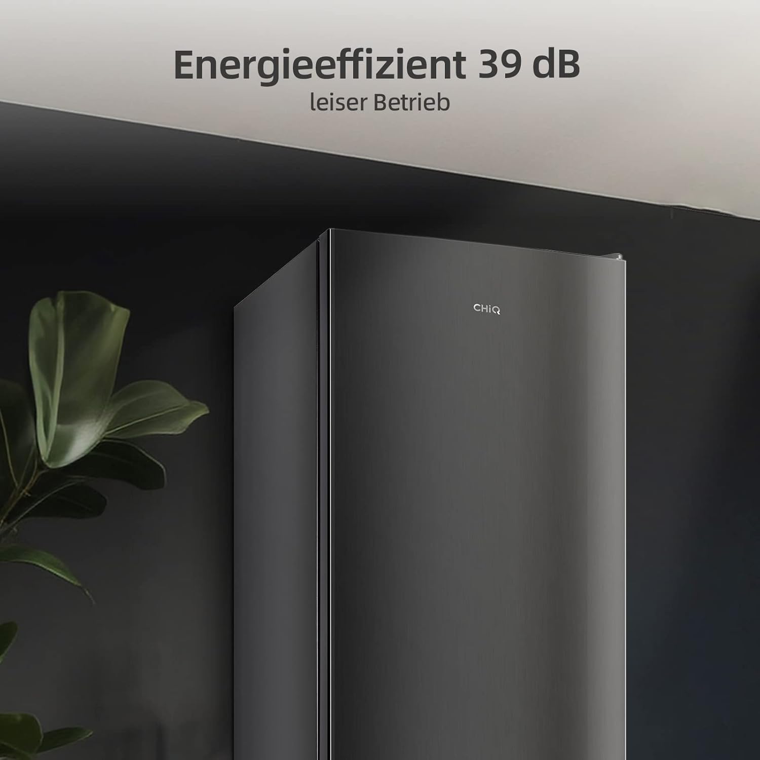 CHIQ CTT107BC Kühlschrank Klein 107 Liter, Höhe 84cm, Tiefe 55cm, Platzbedarf nur 0,3 ㎡, Mikro-Gefrierfach, Vario Box, 7 Temperaturregelstufen, geräuscharm, 87 kWh/Jahr, Schwarz