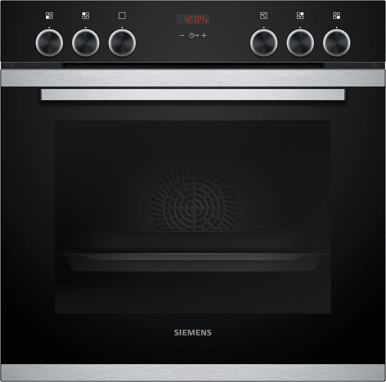 Siemens EQ311KA1ZM inbouw kookset iQ300, integreerbare oven-kookplaatcombinatie 60 cm breed, stoomondersteuning, snel voorverwarmen, 3D hetelucht, braadzone, zwart