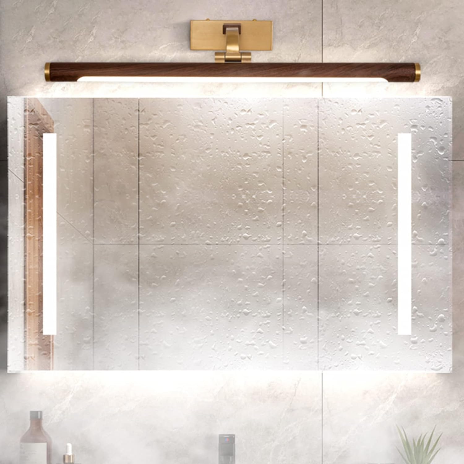Waschtischbeleuchtung, Badezimmerspiegel-Frontleuchte, verstellbarer Beleuchtungswinkel, LED-Spiegelschrankleuchte, moderne Luxus-Waschtisch-Make-up-Licht, Badbeleuchtung (57 cm, dreifarbiges Licht)