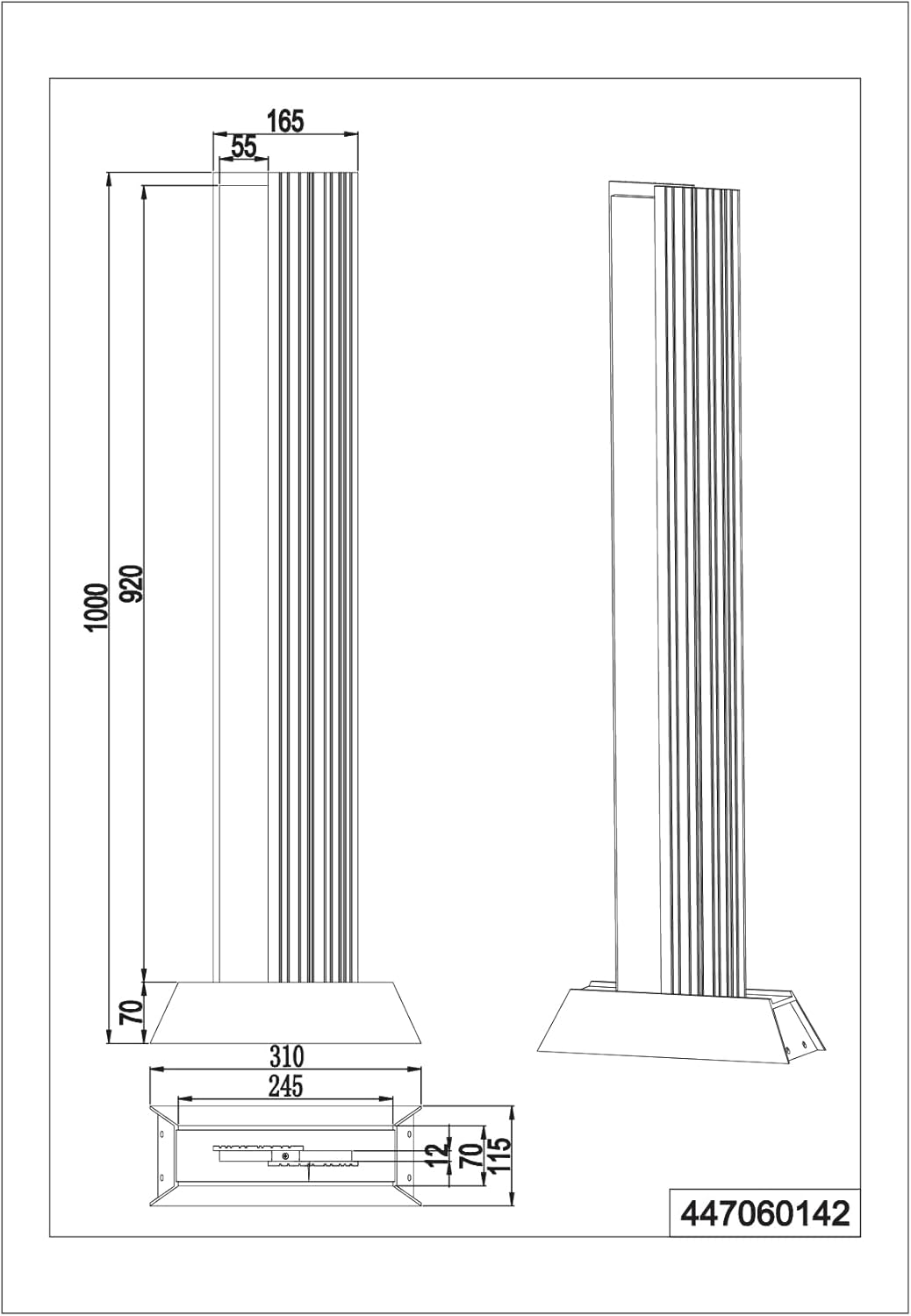 Trio Leuchten LED Außen Wegeleuchte Mariza 447060142, Aluminium Druckguss, Glas weiß, inkl. 16 Watt LED