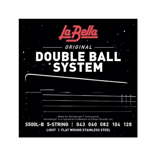 La bella s500l b double Ball Bass Flat Wound – Light 43 – 128, a corde : Strumenti Musicali