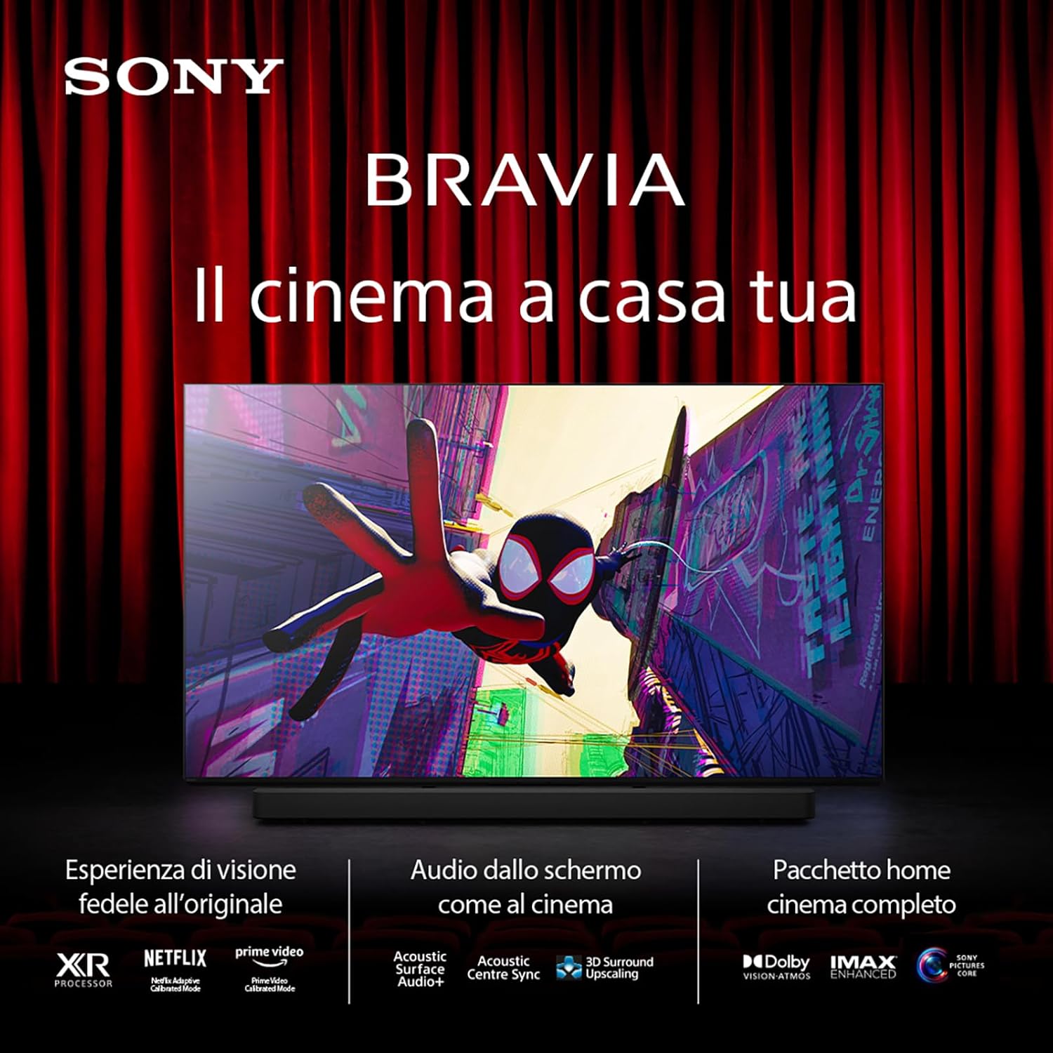 BRAVIA 8 OLED 55 Pollici 4K HDR Google Smart TV | Gaming Menu per , IMAX Enhanced, Dolby Vision Atmos, Chromecast, AirPlay, 120Hz 55XR80