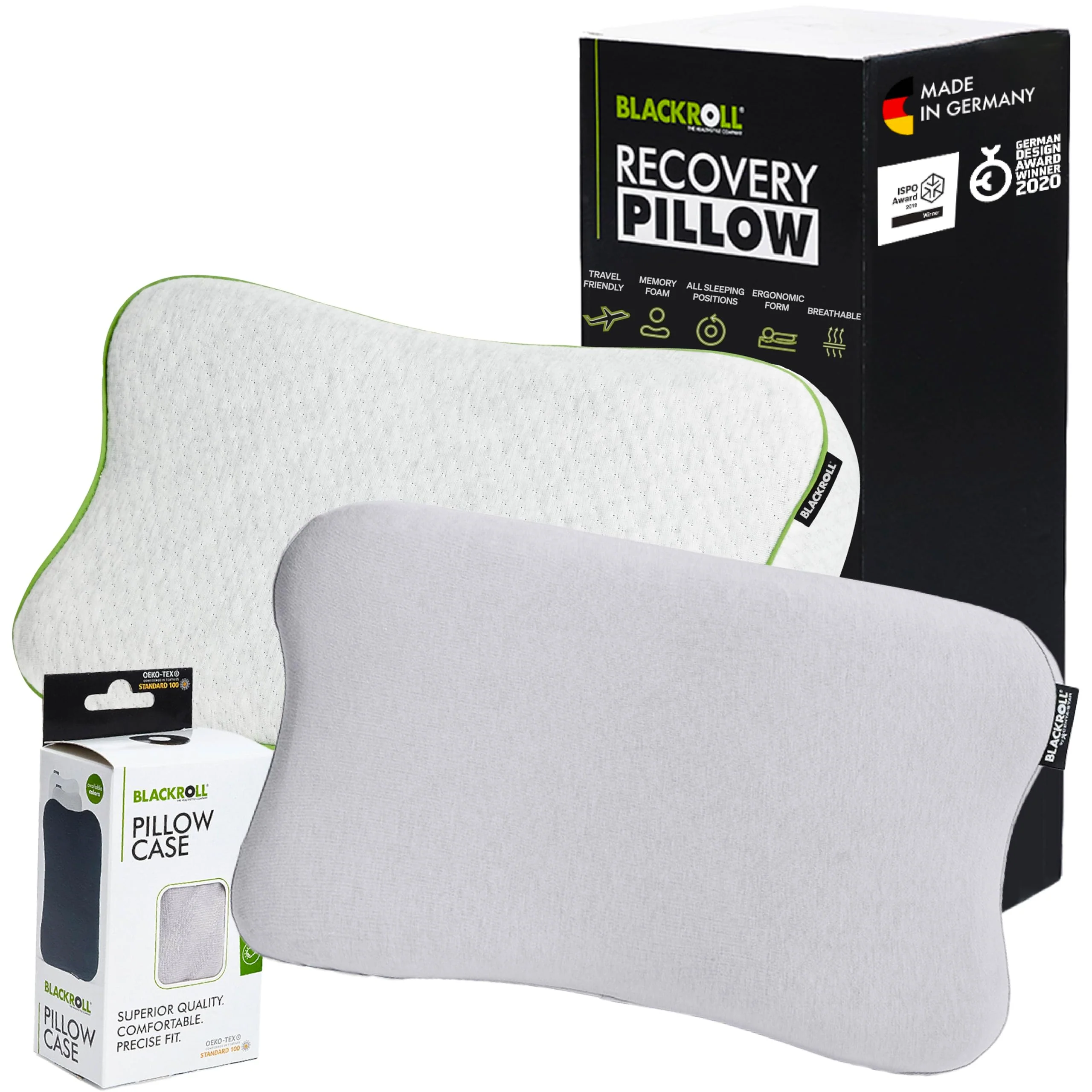 BLACKROLL Recovery Pillow ergonomisches Nackenkissen aus Memory-Schaum, 50 x 30 cm