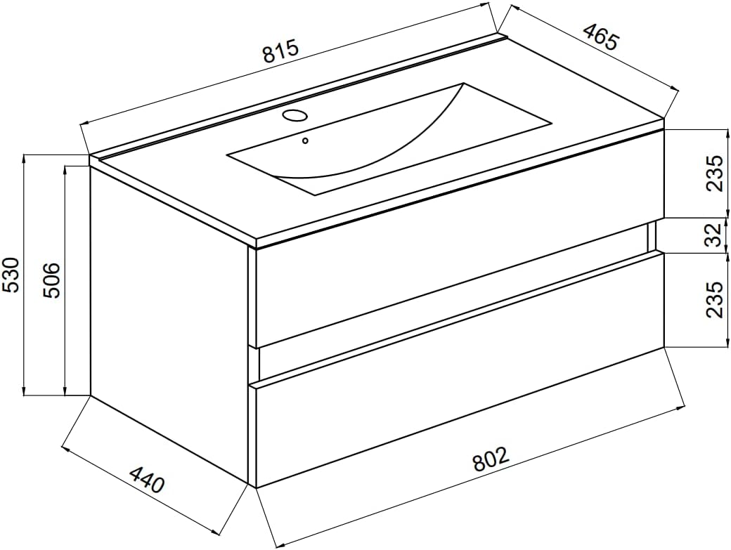 Kiamami Valentina - Mobile bagno sospeso bianco lucido 80 cm 2 cassetti, specchio con lampada | Benaco