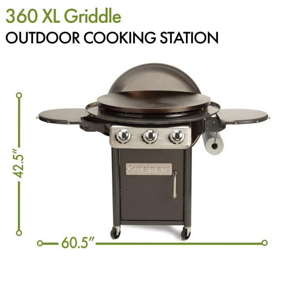 Cuisinart CGG 999 30 Inch Round Flat Top Surface 360° XL Griddle Outdoor Cooking Station : Patio, Lawn & Garden