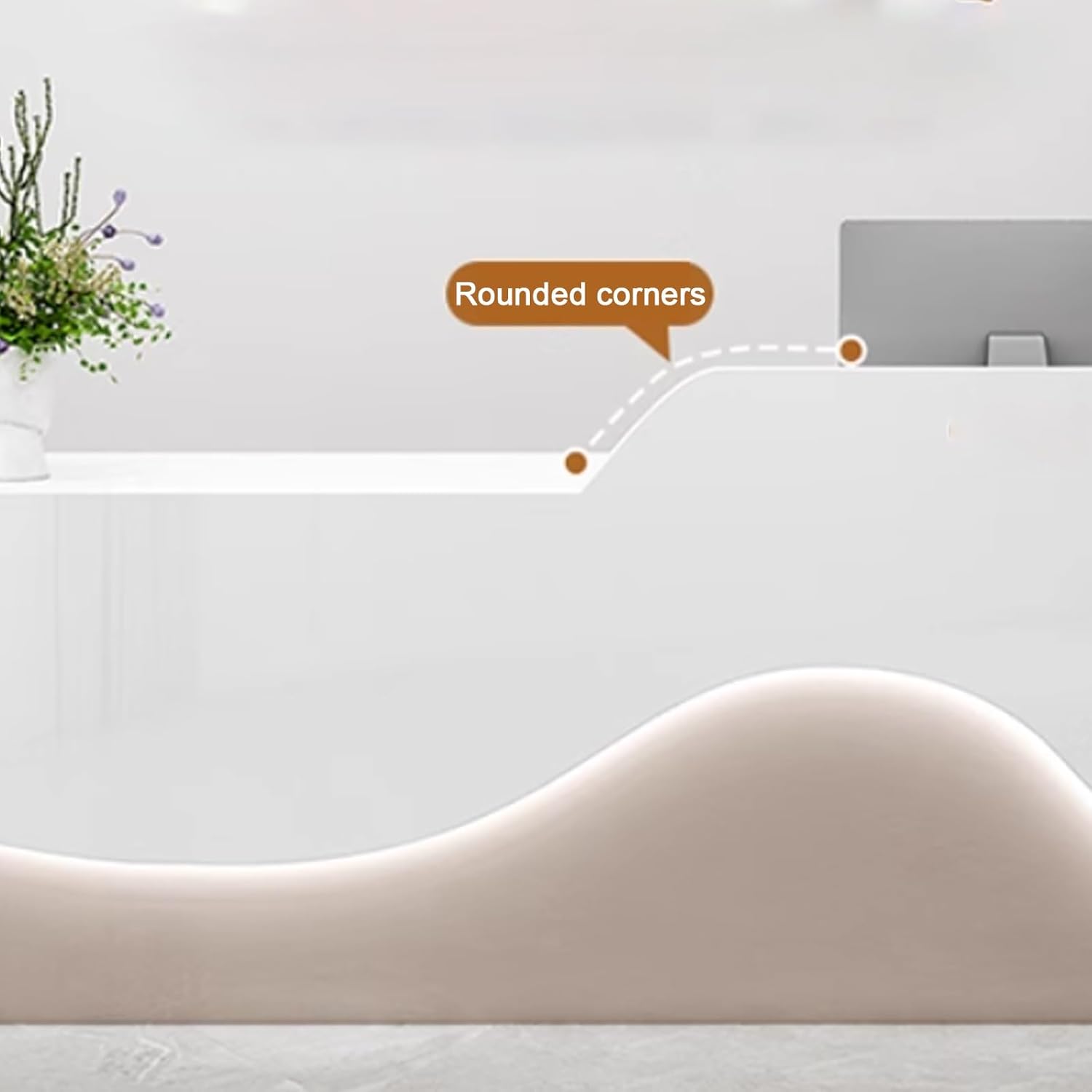 Scrivania per reception con cassetto con serratura beige 120 cmModern BancoFront desk con r for & Hotel Reception Elegante e funzionale