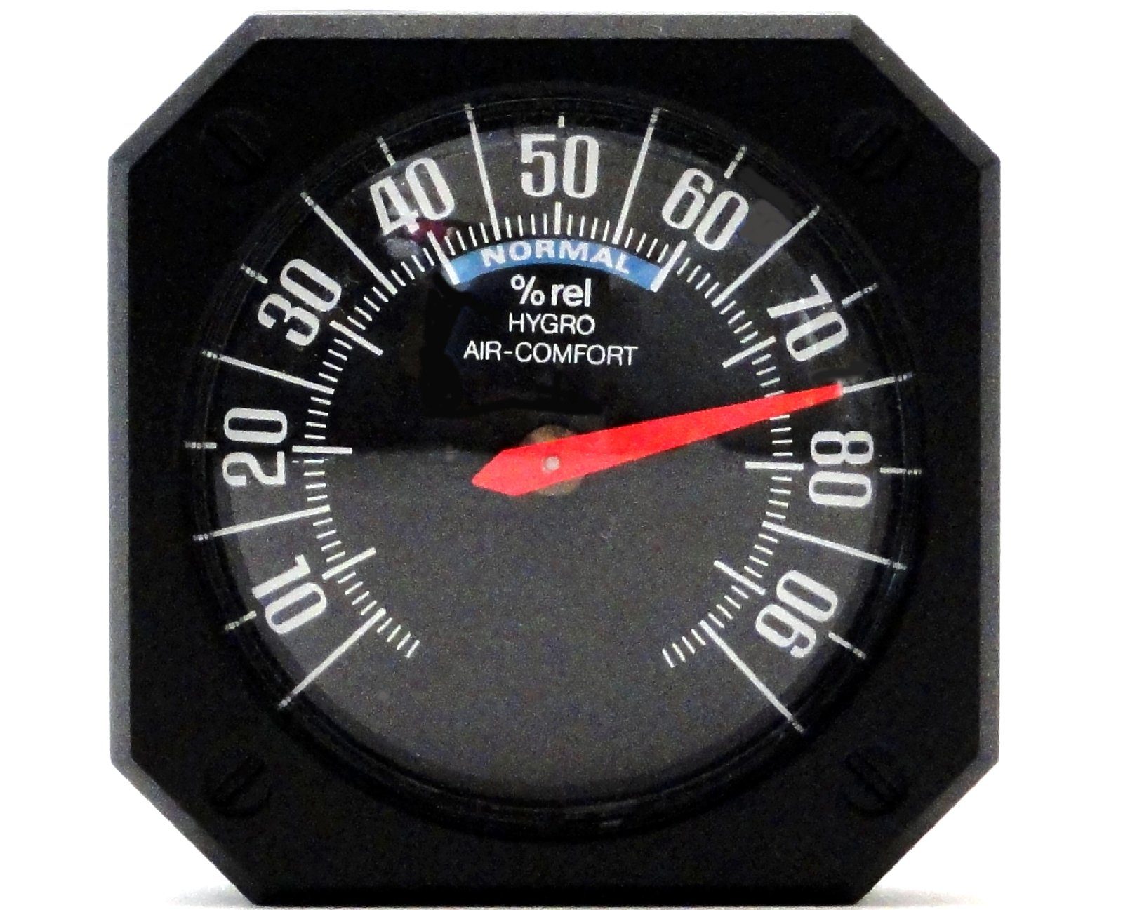 Hygrometer Historisches Bimetall Hygrometer 5 x 5 cm selbstklebend; justierbar