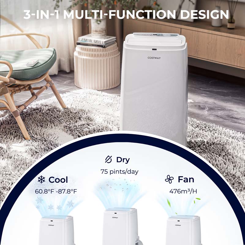 Eletriclife 12000BTU 3-in-1 Portable Air Conditioner with Remote Control