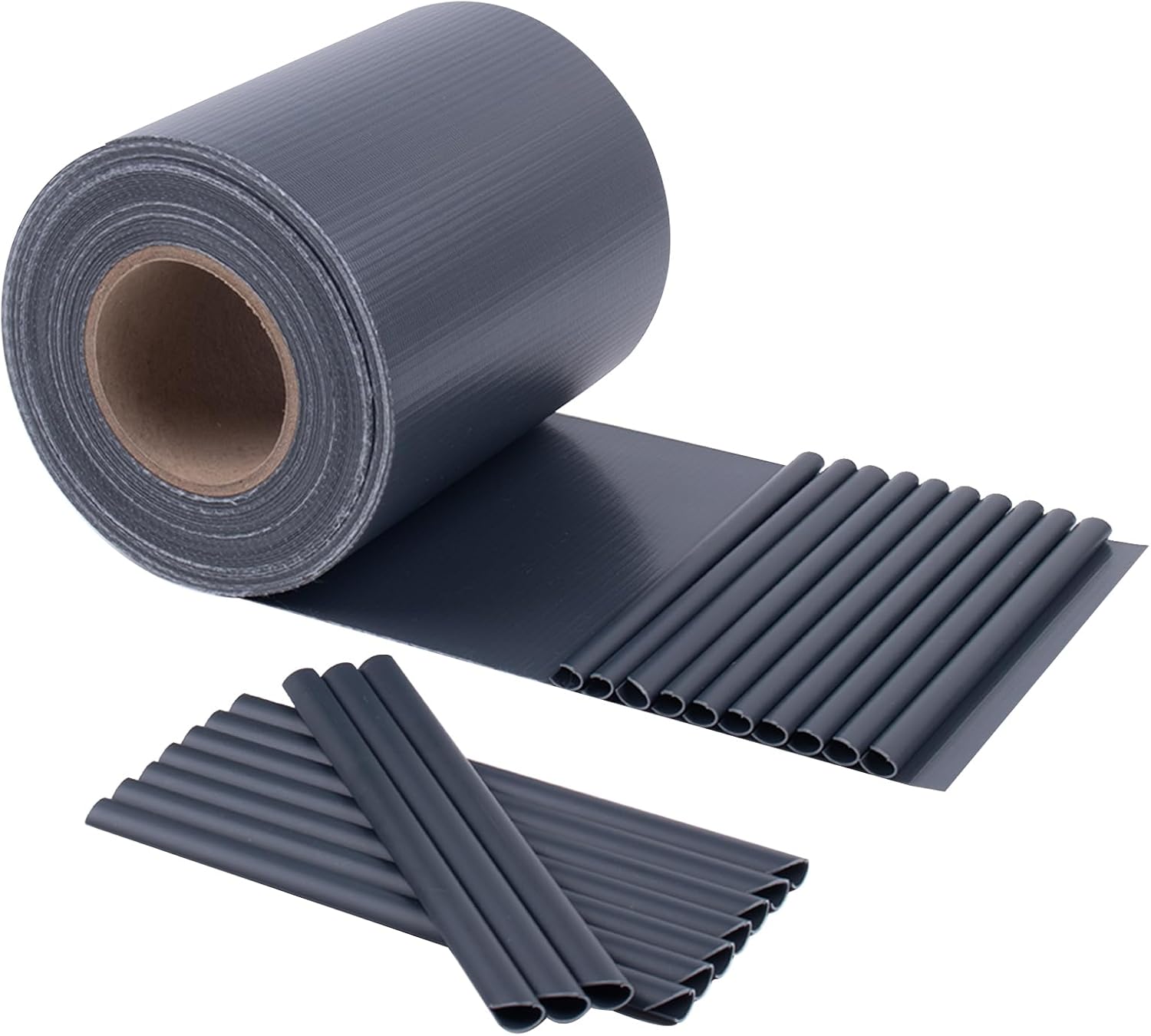 HENG FENG Strisce Frangivisto PVC,per Recinzione a Doppio Picchetto 35m x 19cm,450g/m2,Anti-UV,Impermeabile,Antistrappo,Incluse 20 Clip–Protezione Privacy per Giardino e Balcone (Antracite)