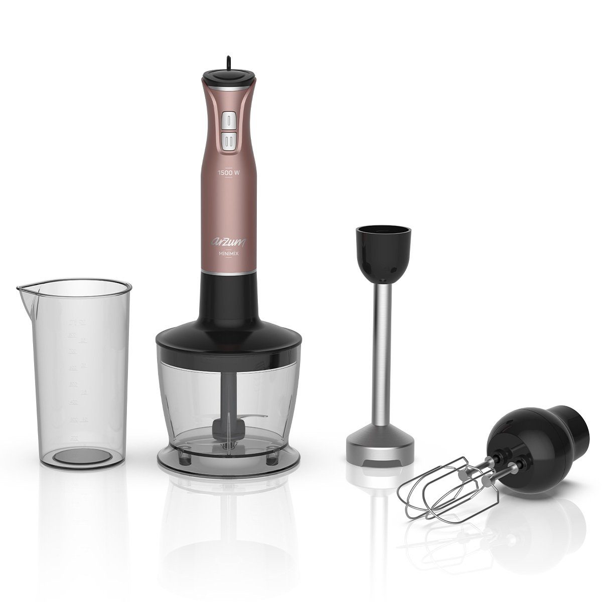 Stabmixer 1500W Stabmixer-Set Stabmixer Pürierstab Handmixer Zerkleinern