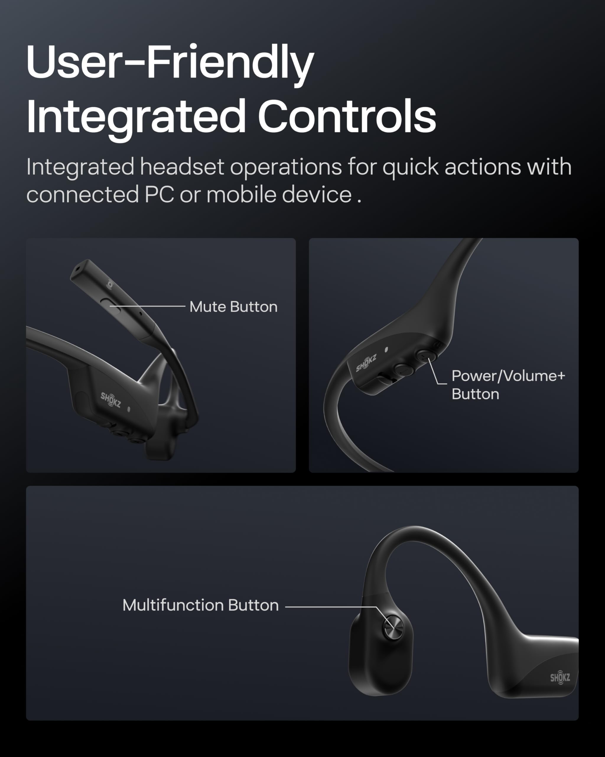 Open-Ear-Bluetooth-Headset OpenComm2 2025 mit Knochenleitung, 16 Std. Akku und Schnellladung