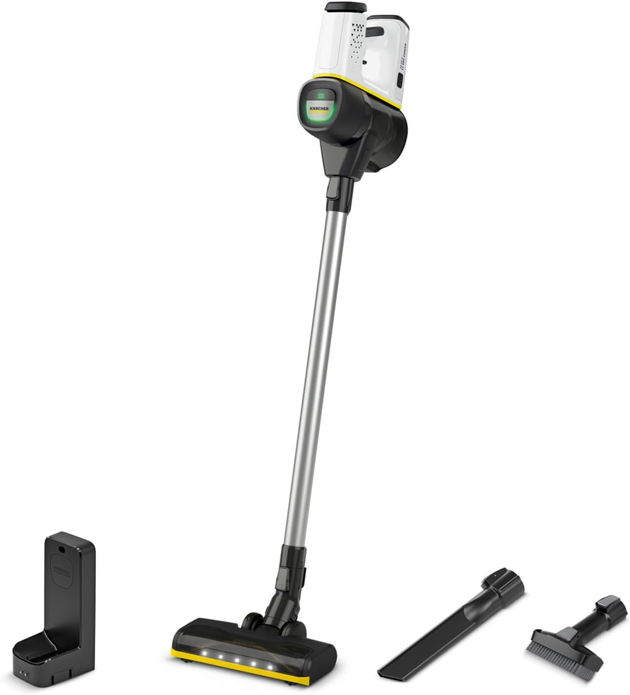 Kärcher Aspirapolvere senza fili VC 6 Cordless ourFamily, 2 livelli di aspirazione, 50 minuti di autonomia, peso: 2,8 kg, batteria da 25,2 V, supporto a parete con funzione di ricarica
