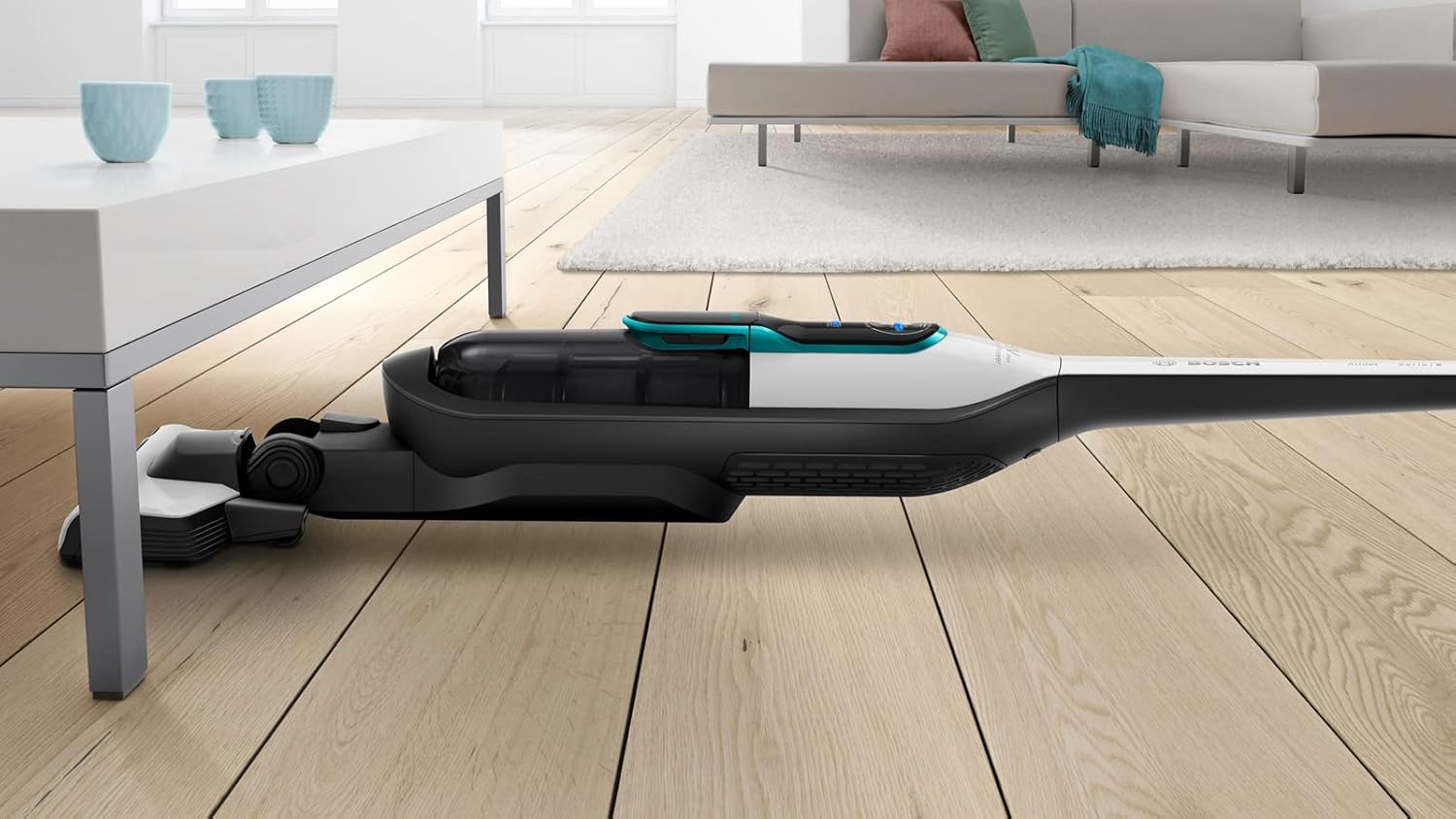 Bosch Athlet ProHygienic 28Vmax Serie I 6 - Aspirapolvere Senza Filo, Ricaricabile, Fino a 60 Minuti di Autonomia con Tecnologia agli Ioni di Litio Bosch, Bianco