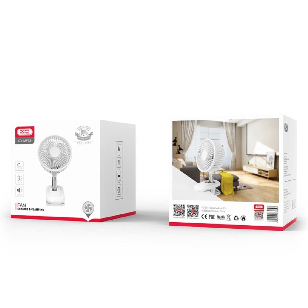 Tischventilator Ventilator MF73 weiß mit Akku