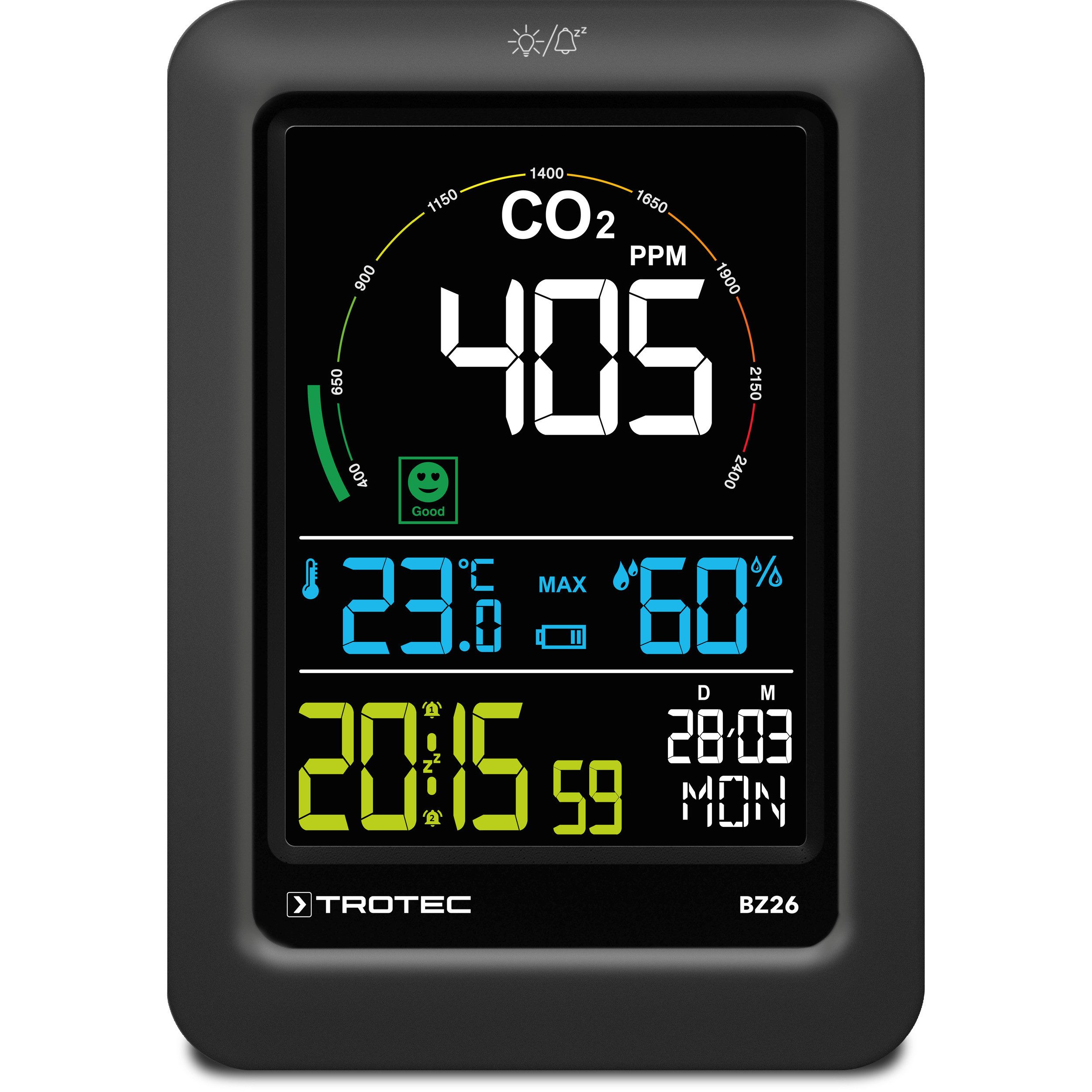 Klimamesser CO2-Luftqualitätsmonitor BZ26, CO2-Ampel für ein gesundes Umfeld
