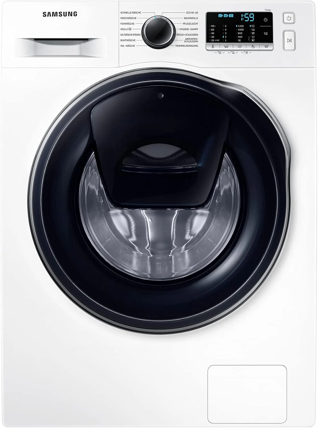 Samsung WW8NK52K0VW/EG Wasmachine, 8 kg, 1200 tpm, SLIM Ruimtebesparend, Ecobubble, AddWash, Hygi?nisch stoomprogramma, Wit