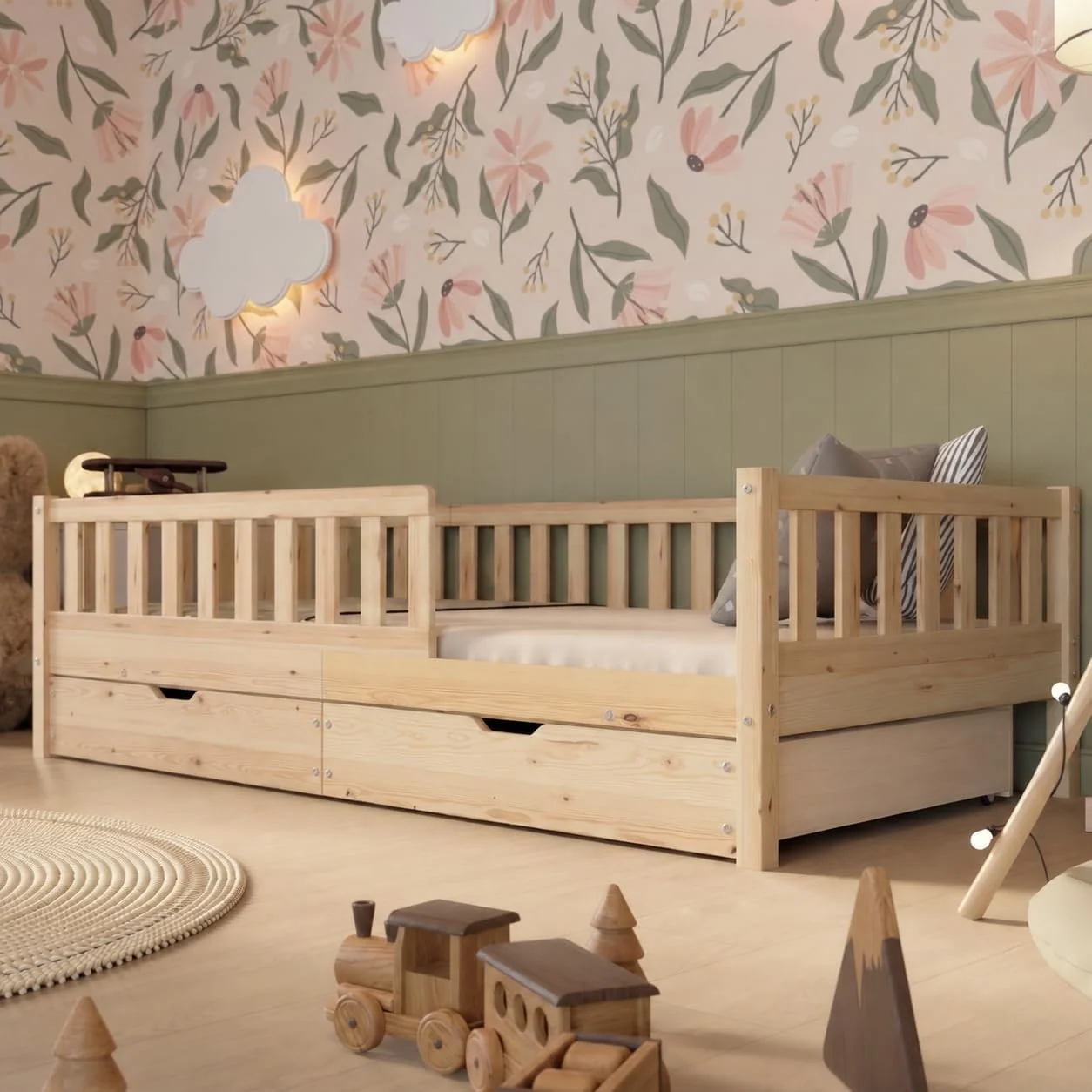 Crazy Basic Montessori-Kinderbett aus Holz