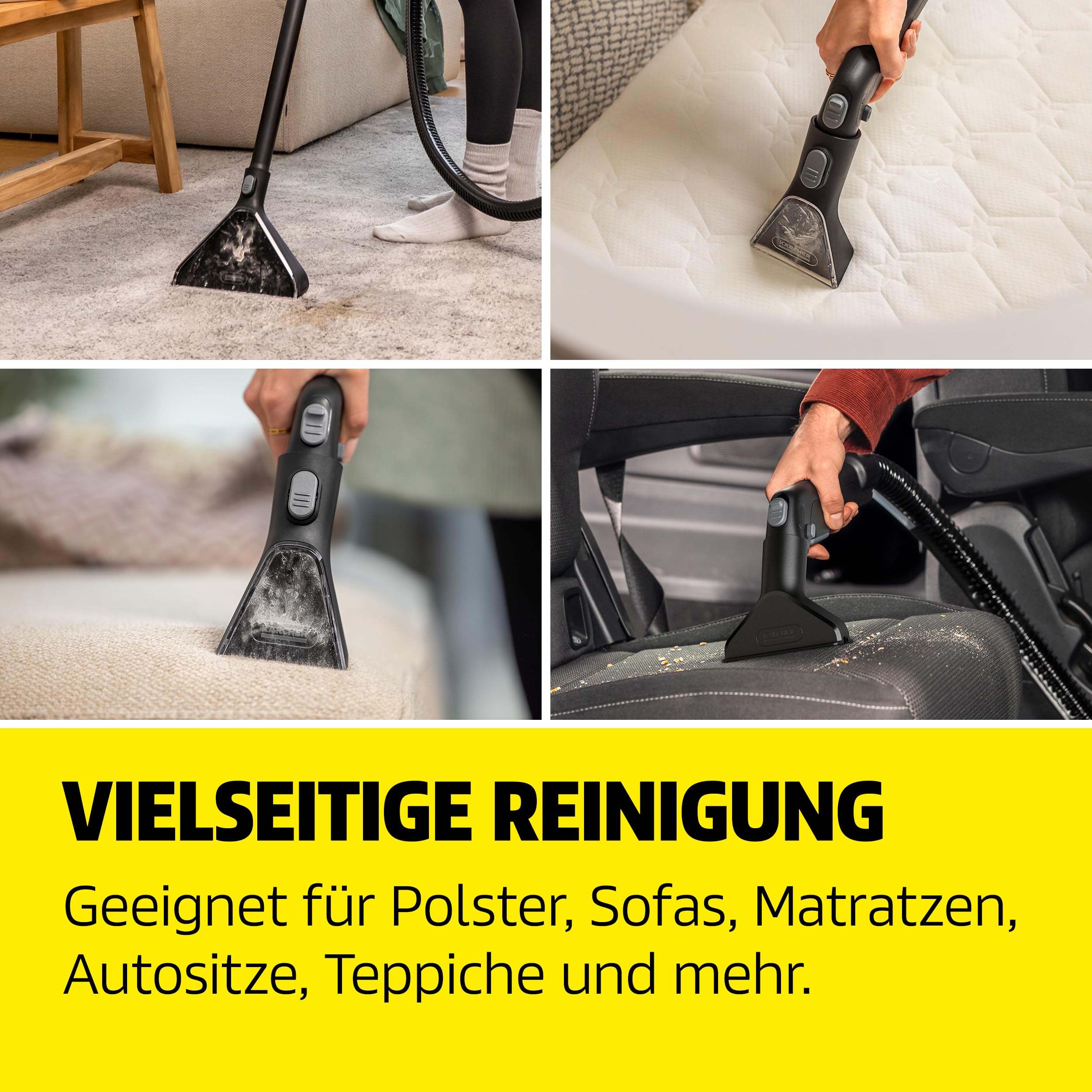 Waschsauger SE 6 Signature Line mit 2-in-1-Sprühsaugschlauch, 3-in-1 für Sofa, Teppich und Auto