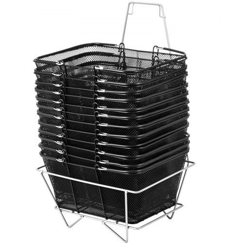 VEVOR Mesh Einkaufskörbe mit Griffen Metall Einkaufskorb 12PCS Tragbare