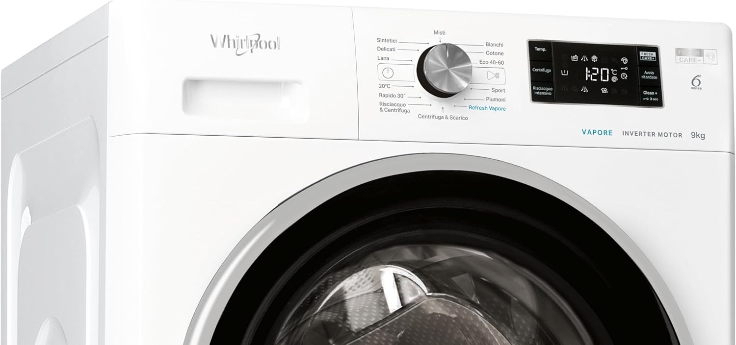Whirlpool FFB 948 EX BSV IT Lavatrice 9kg Libera Installazione, Carica Frontale, Centrifuga 1400 Giri al Minuto, Larghezza 59.5 cm, Profondità 62.7 cm, Altezza 85 cm, Classe Energetica A