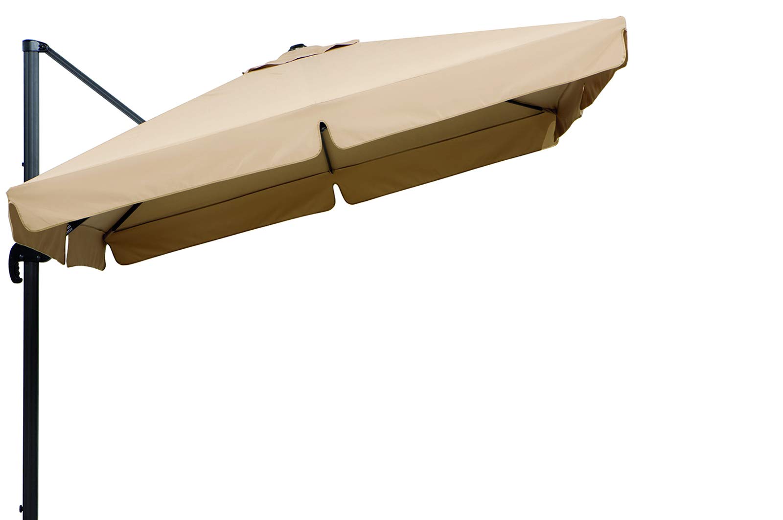 Schneider Sonnenschirm Rhodos 300x300 cm quadratisch Natur Gestell Alu Stahl Polyester Bespannung 782 02 24 kg