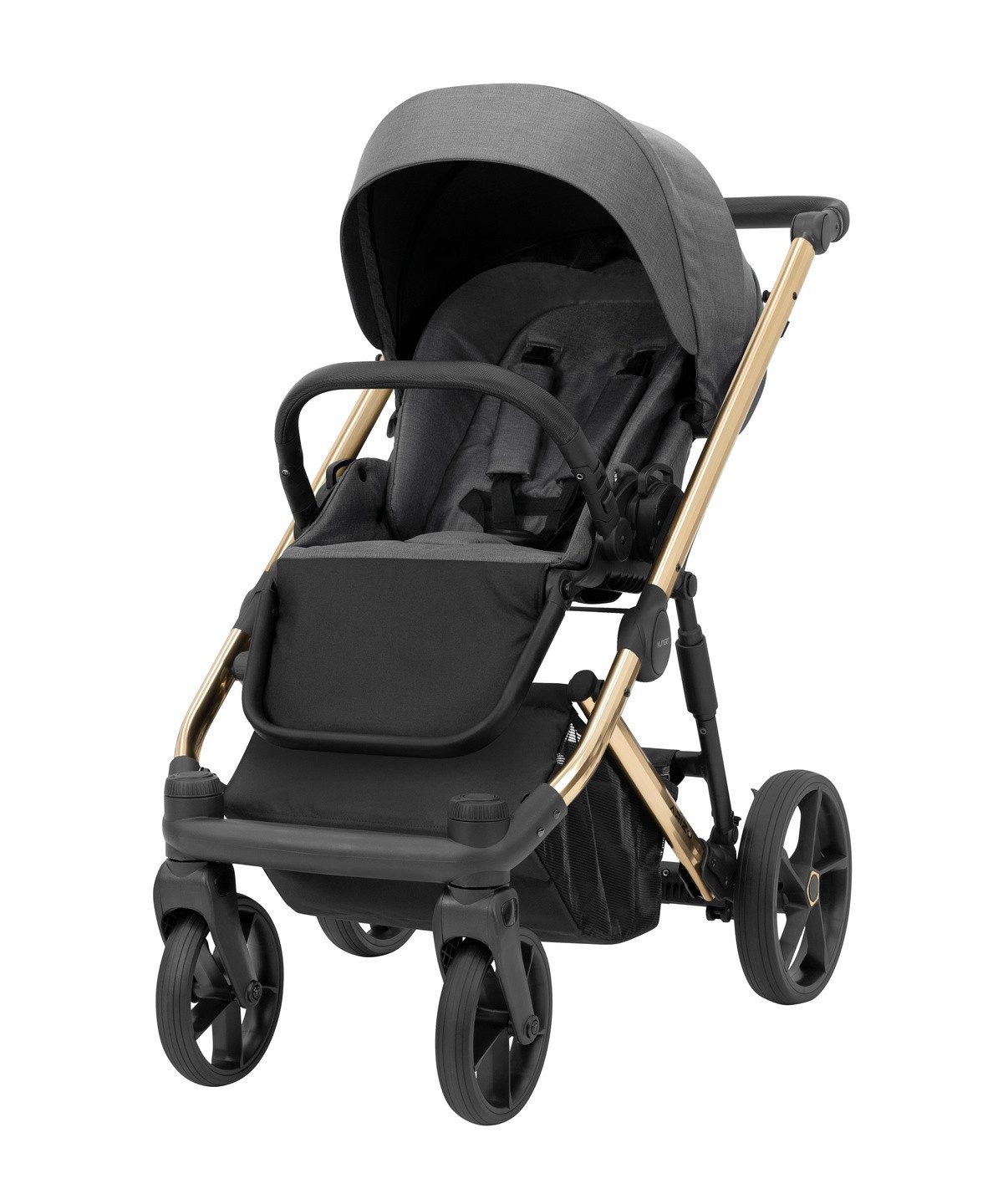 Kombi-Kinderwagen ARIZO PREMIUM 2 in1 Kinderwagen mit goldenem Gestell und Zubehör